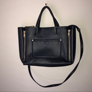 Ann Taylor Mini Signature Tote In Black